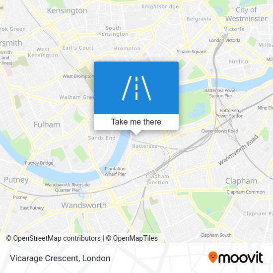 Vicarage Crescent map