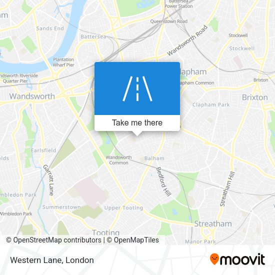 Western Lane map