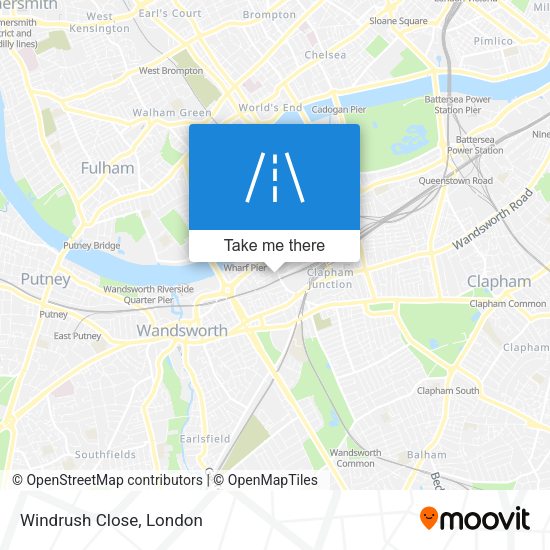 Windrush Close map