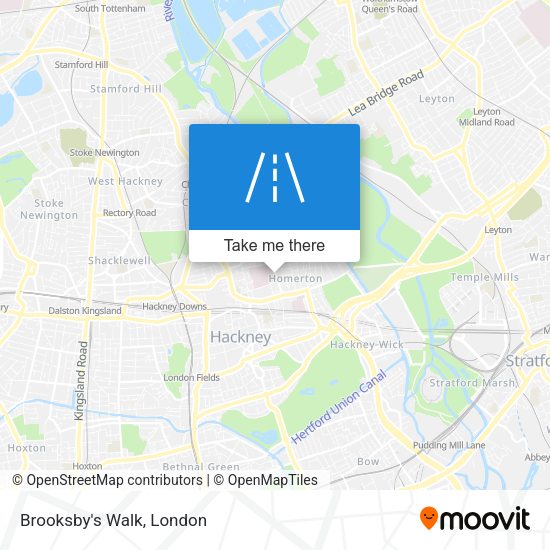 Brooksby's Walk map