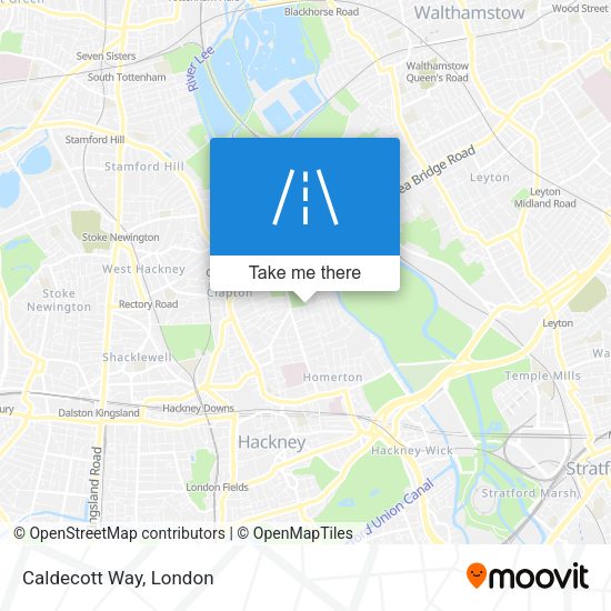 Caldecott Way map