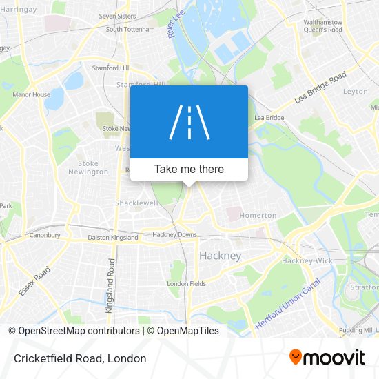 Cricketfield Road map