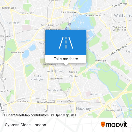 Cypress Close map