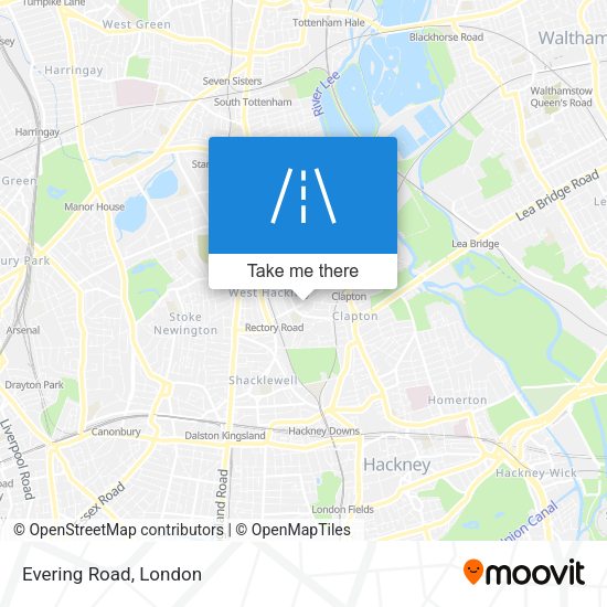 Evering Road map