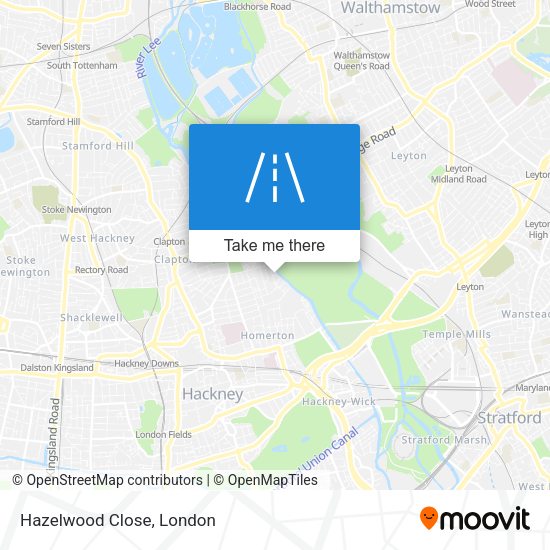 Hazelwood Close map