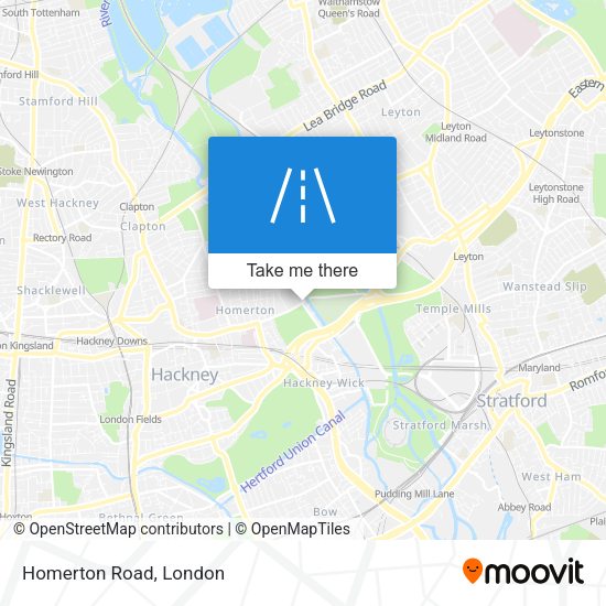 Homerton Road map