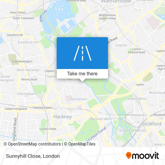 Sunnyhill Close map