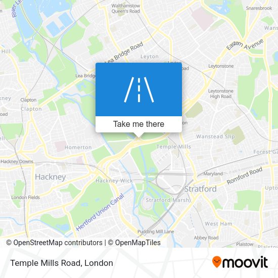 Temple Mills Road map