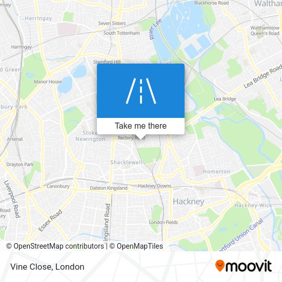 Vine Close map