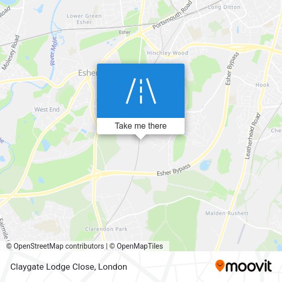 Claygate Lodge Close map