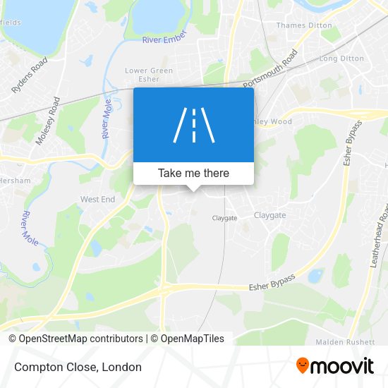 Compton Close map