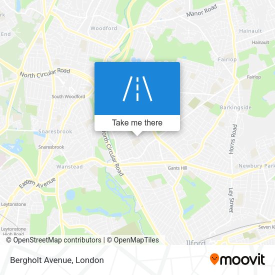 Bergholt Avenue map