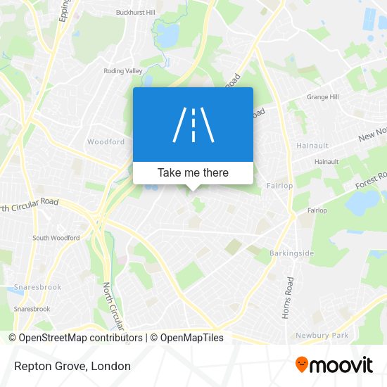 Repton Grove map