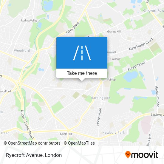 Ryecroft Avenue map