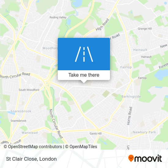 St Clair Close map