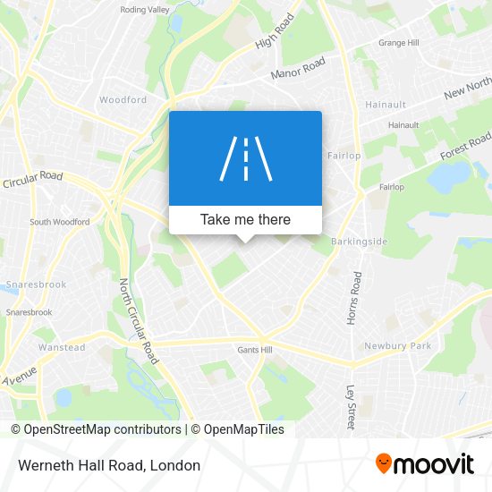 Werneth Hall Road map