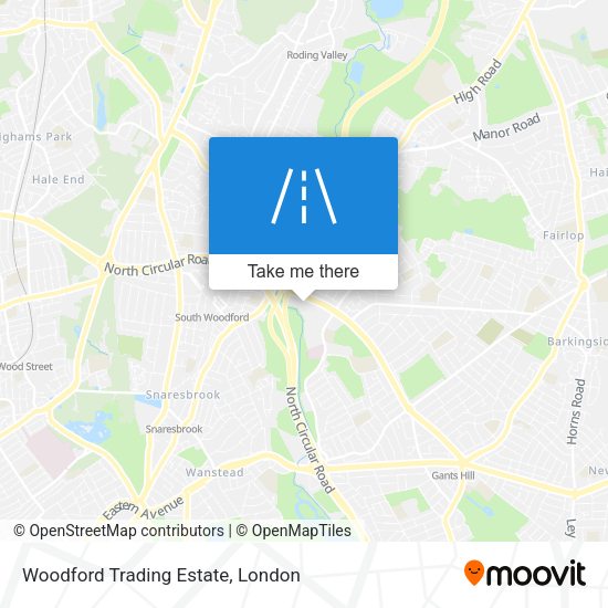 Woodford Trading Estate map