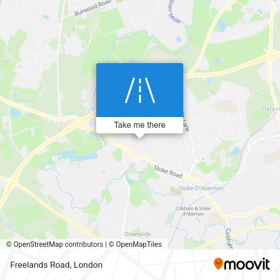 Freelands Road map