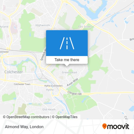 Almond Way map