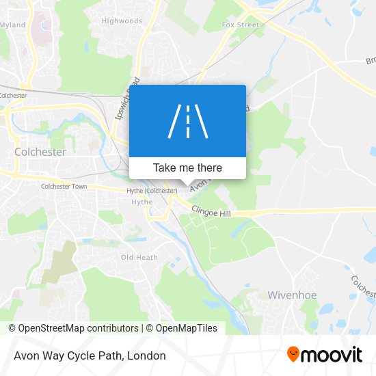 Avon Way Cycle Path map