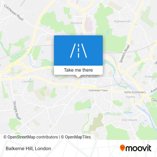 Balkerne Hill map