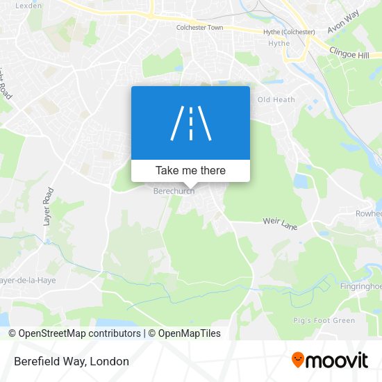 Berefield Way map