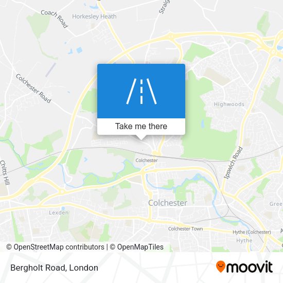 Bergholt Road map