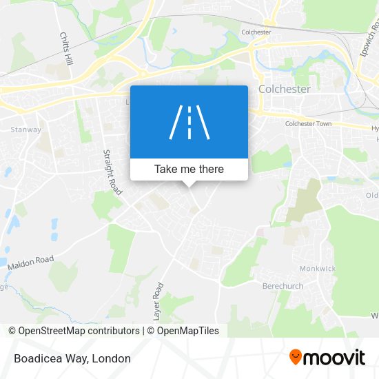 Boadicea Way map