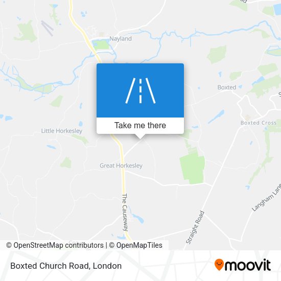 Boxted Church Road map