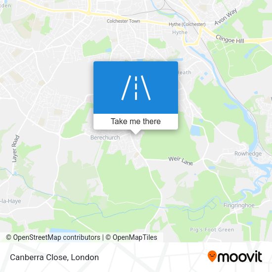 Canberra Close map
