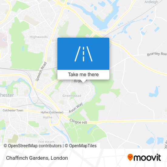 Chaffinch Gardens map
