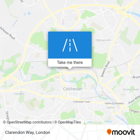Clarendon Way map