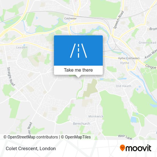 Colet Crescent map