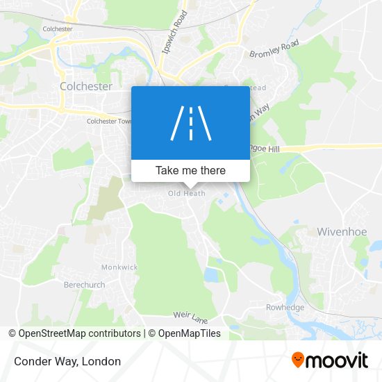 Conder Way map