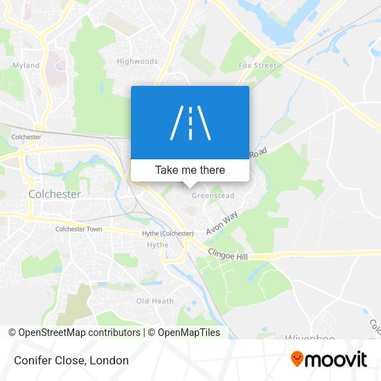 Conifer Close map