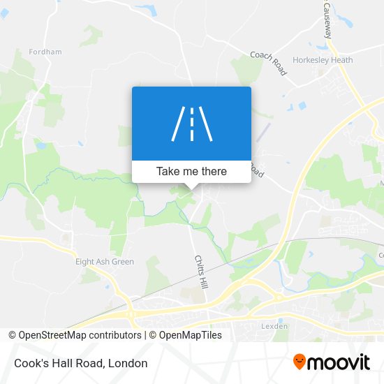 Cook's Hall Road map