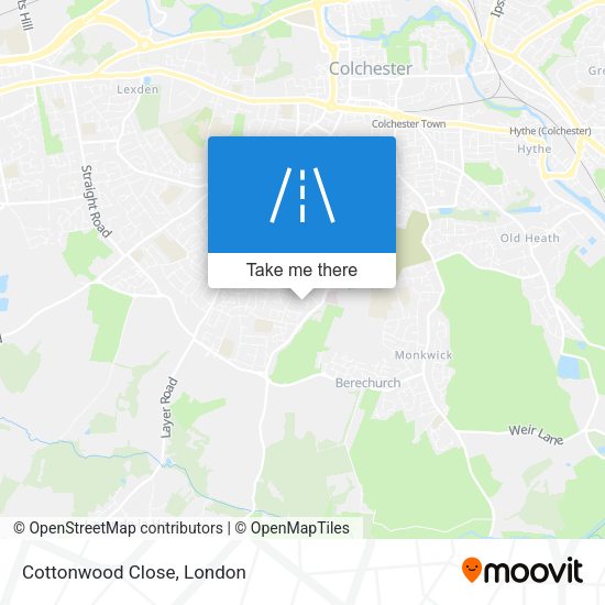 Cottonwood Close map