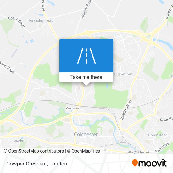 Cowper Crescent map