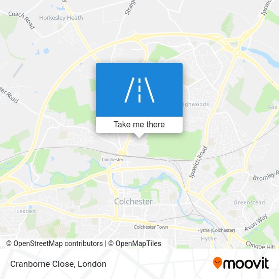 Cranborne Close map