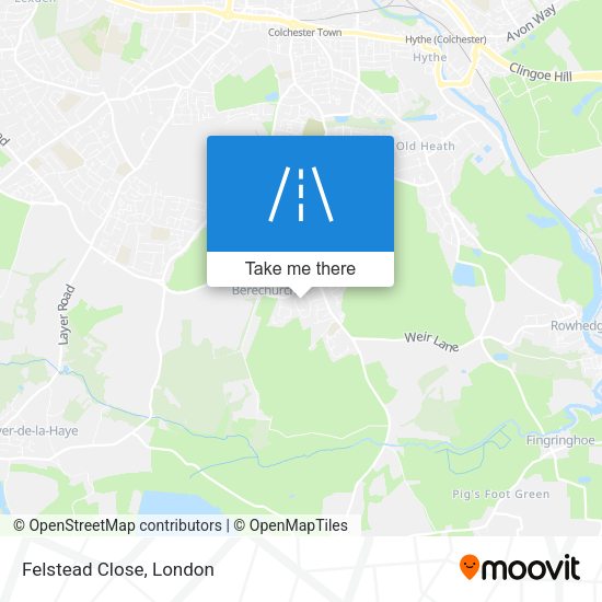 Felstead Close map