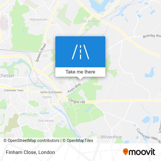 Finham Close map