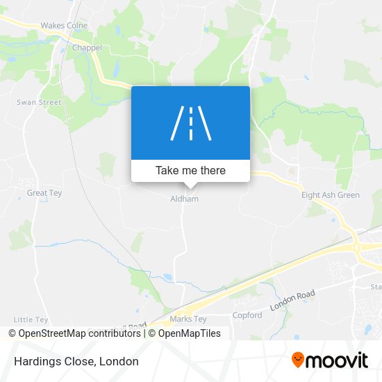 Hardings Close map