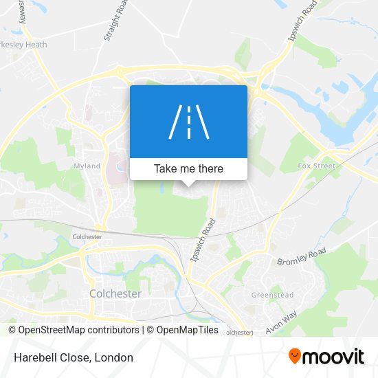 Harebell Close map