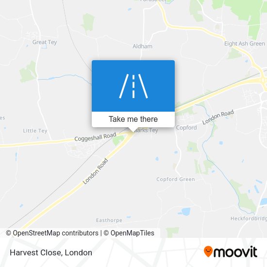 Harvest Close map