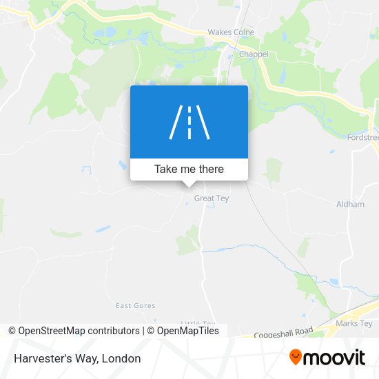 Harvester's Way map