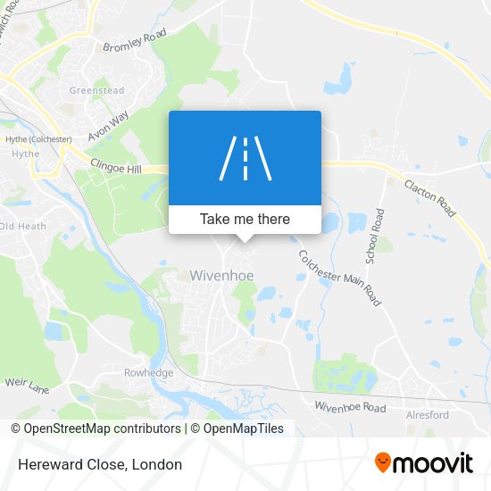 Hereward Close map