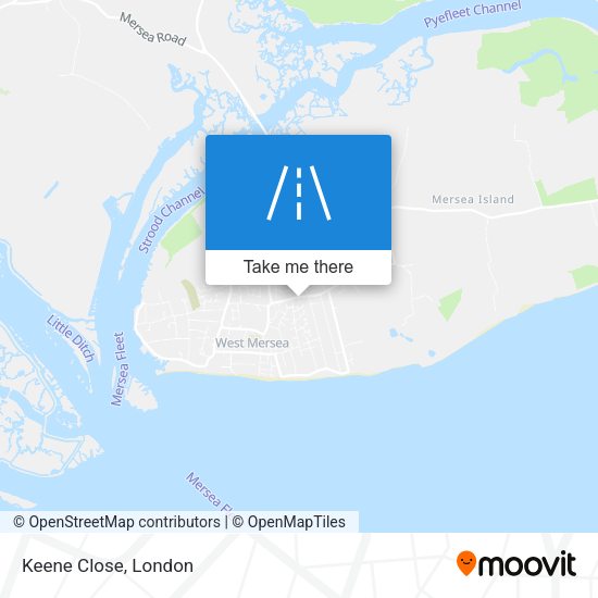 Keene Close map