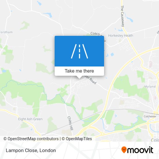Lampon Close map