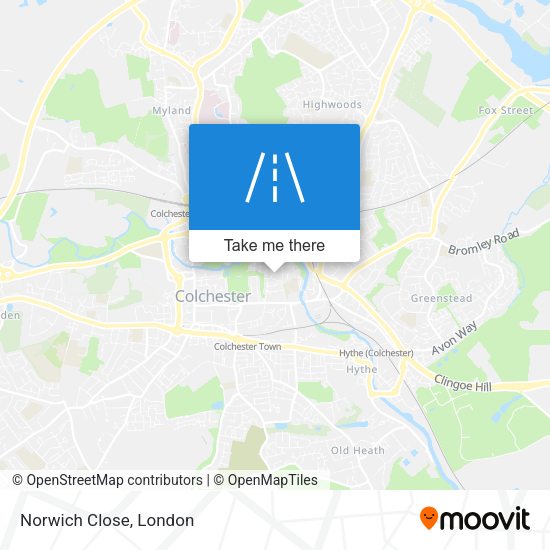 Norwich Close map