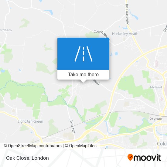 Oak Close map